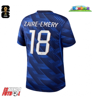 Francia Warren Zaire-Emery #18 Primera Equipación Mundial 2026 Manga Corta